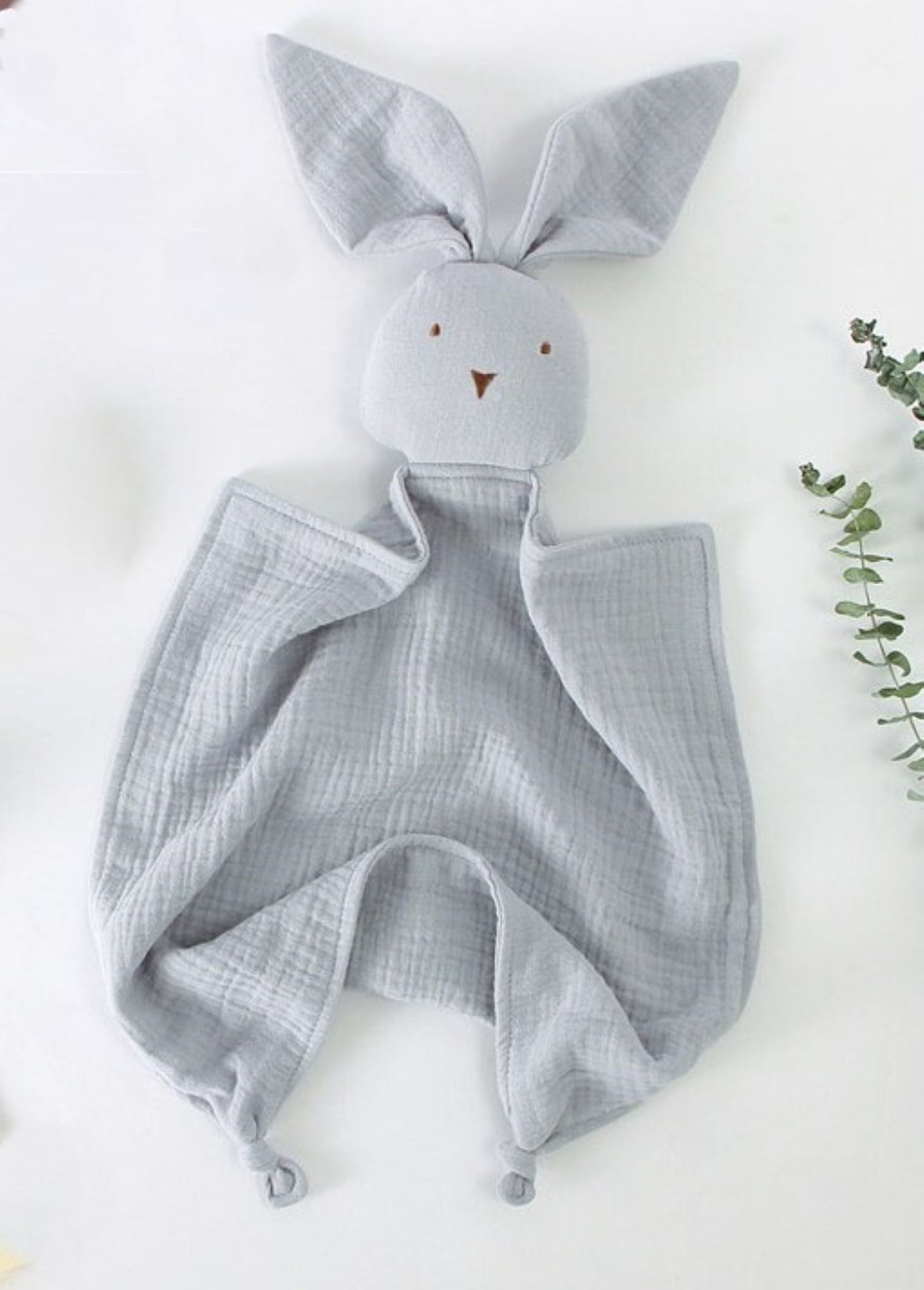 Organic Cotton Bunny Security Blanket/Baby Lovey